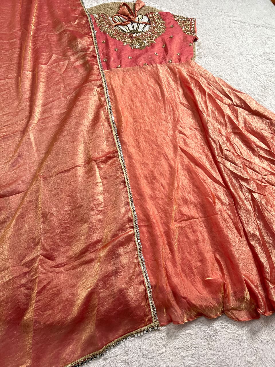 Gown with Mirror Work