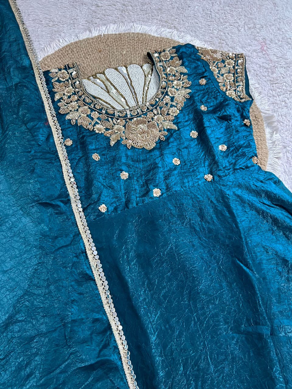 Gown with Mirror Work