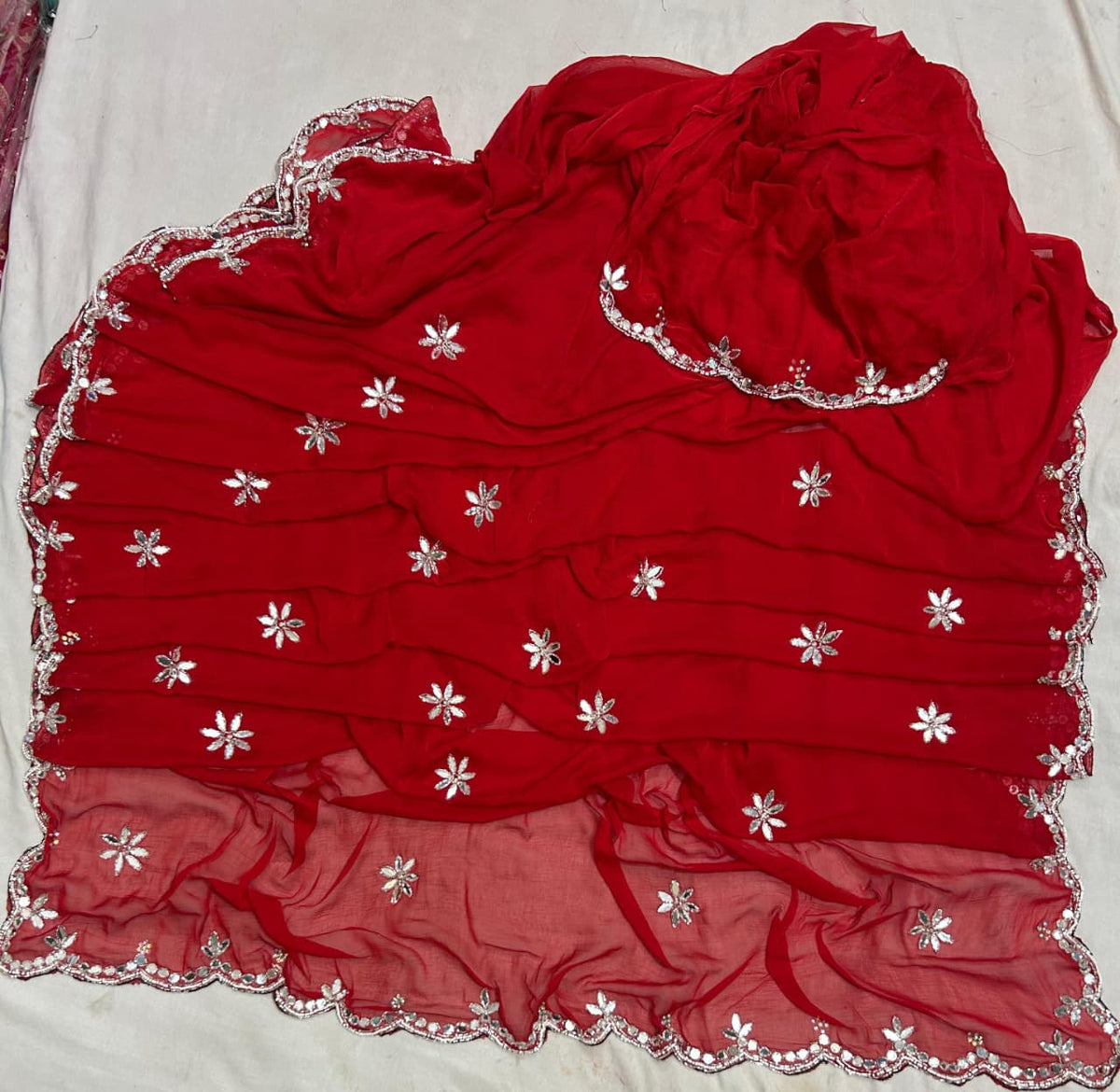 Chiffon Cutwork Saree