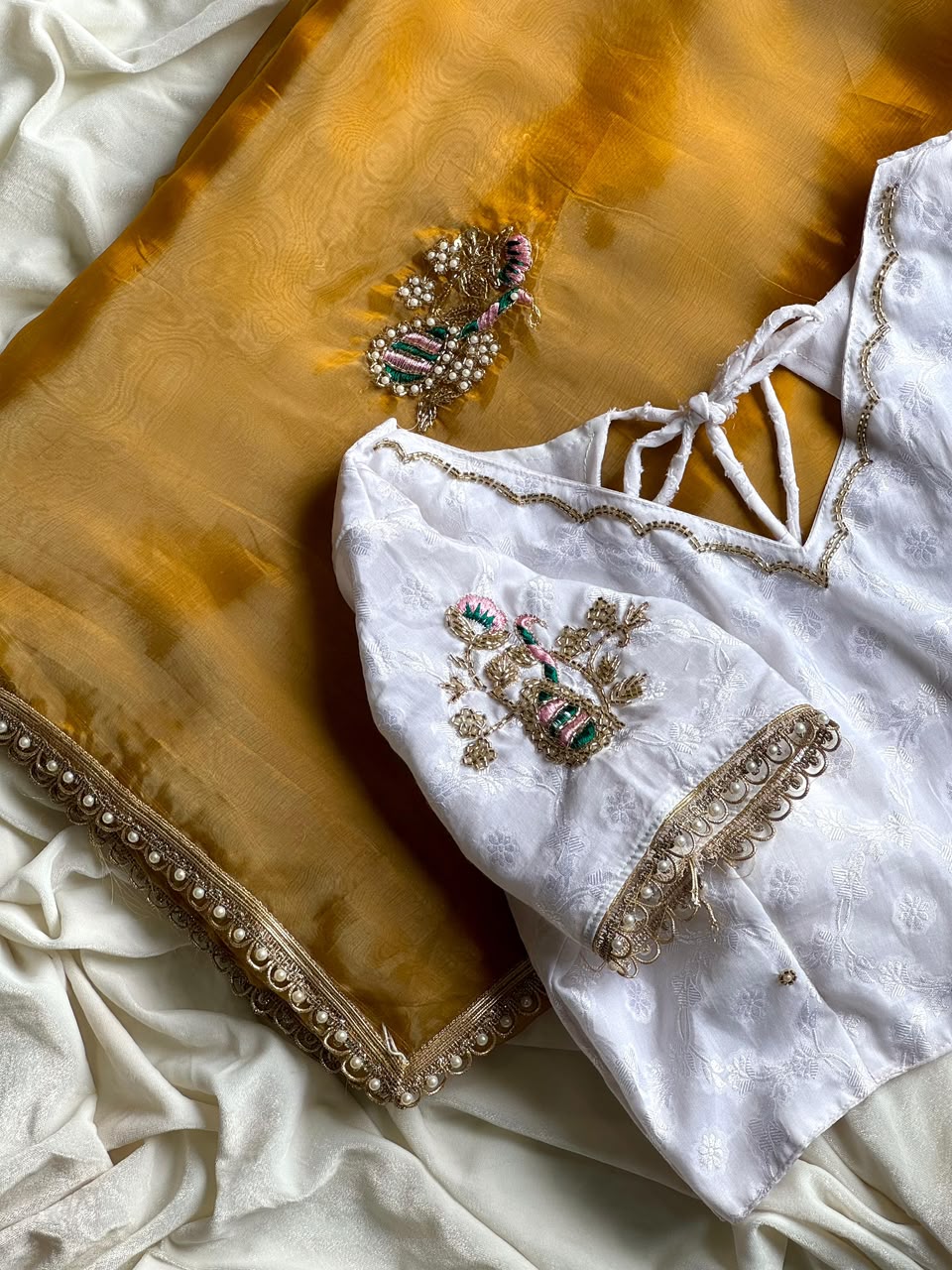 Glitter Tissue Saree