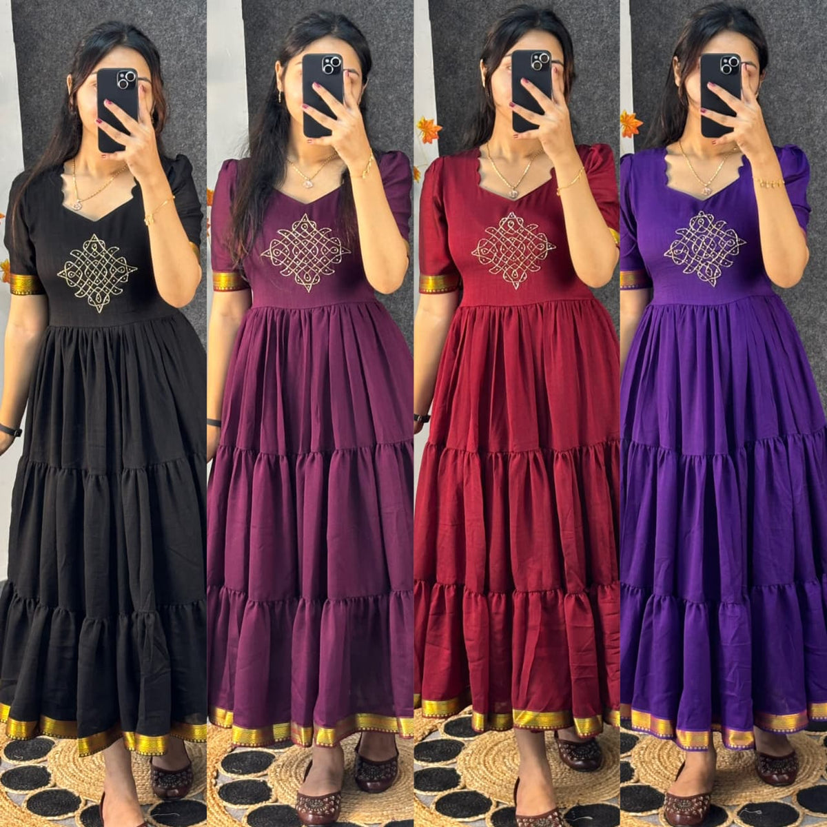 Kolam Printed Gown
