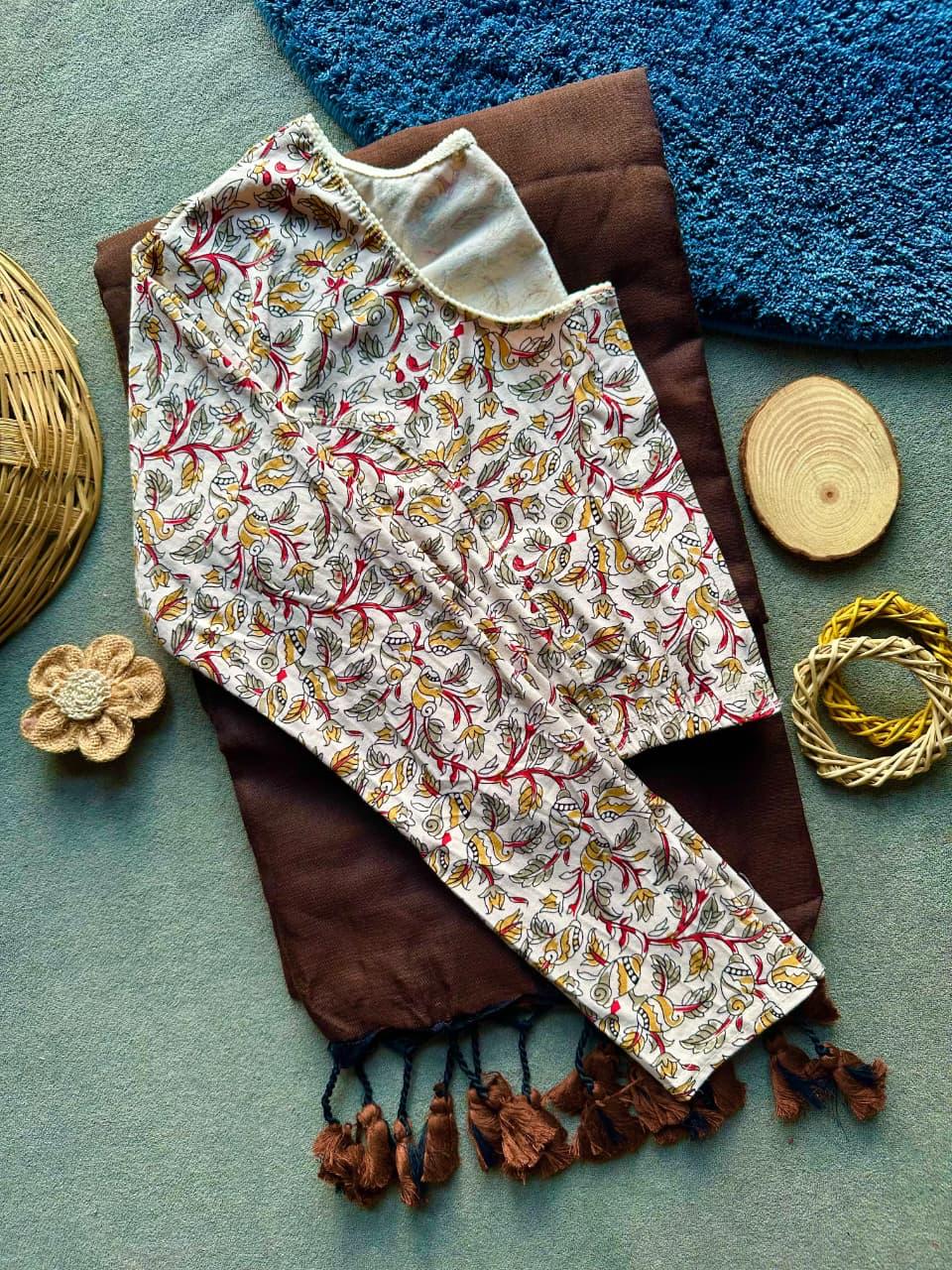 Khadi Stretchable Blouse & Saree