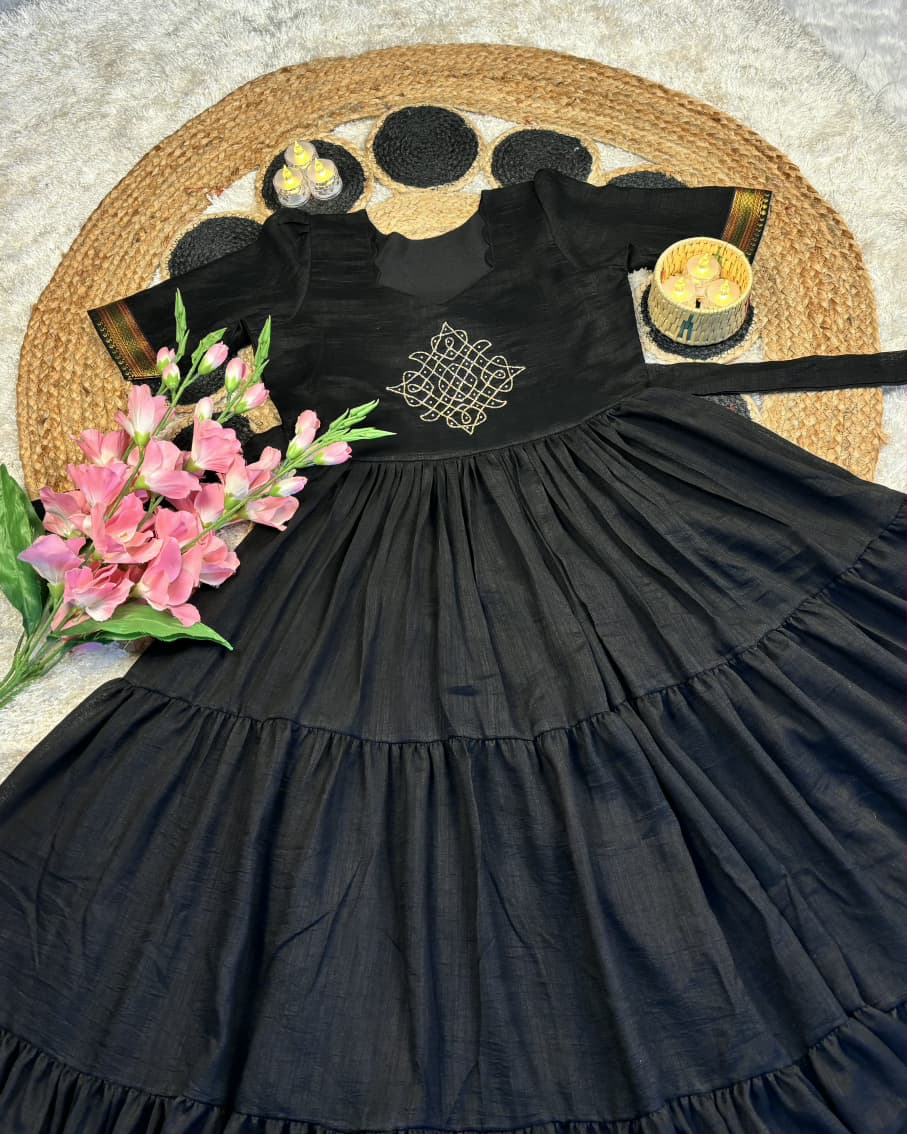 Kolam Printed Gown