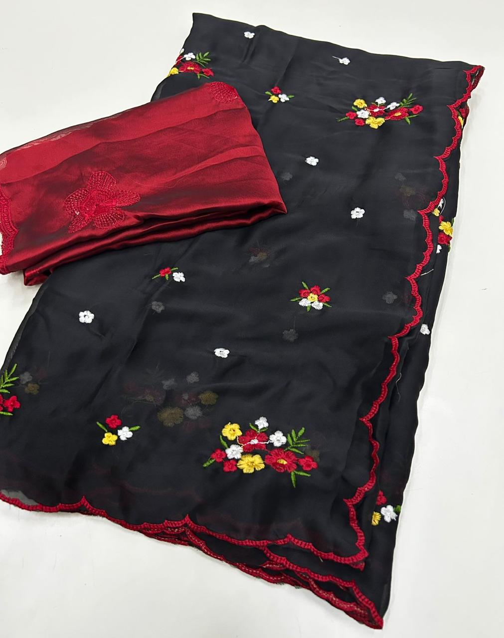 rangoli shilk Multi saree