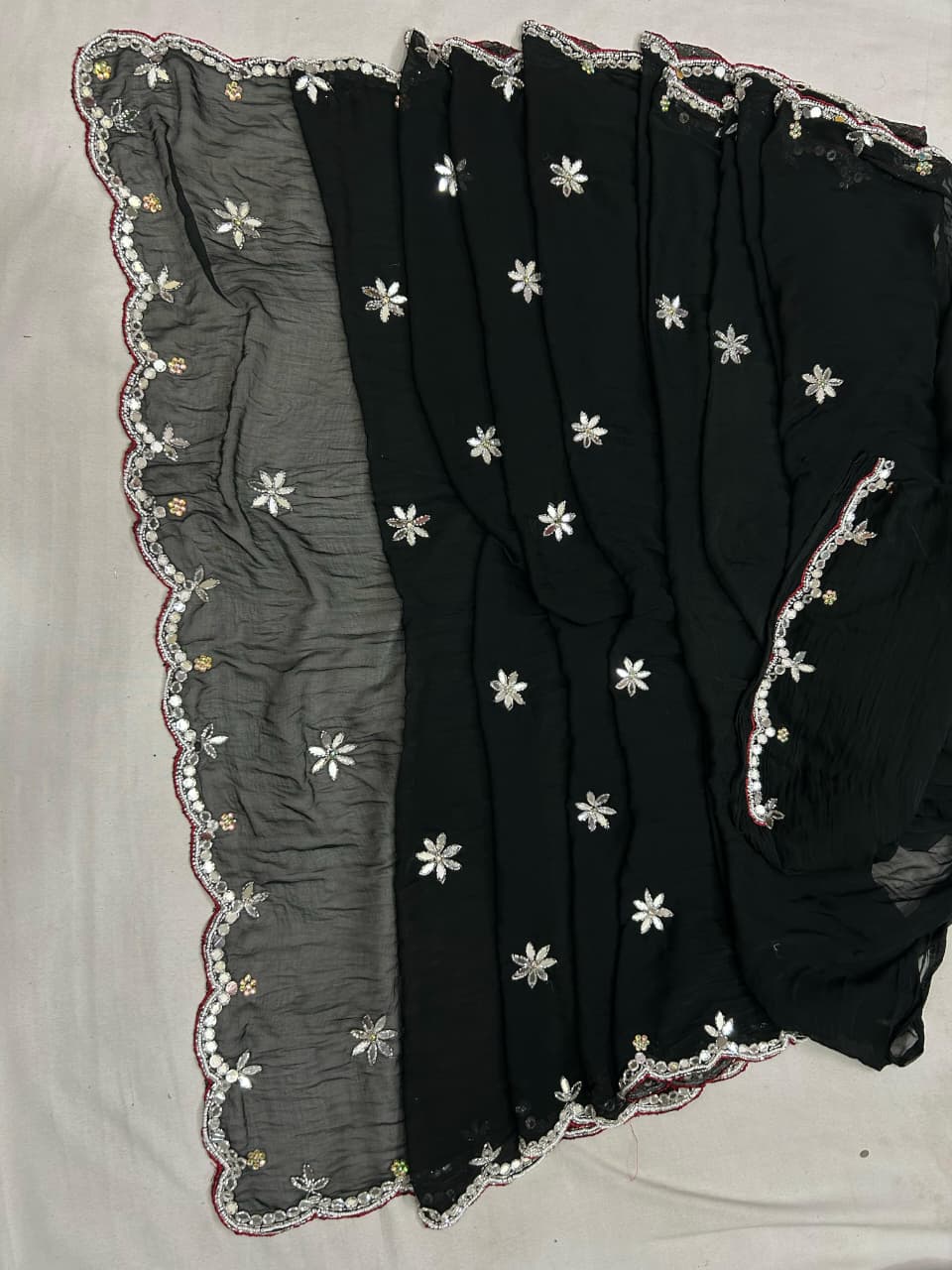 Chiffon Cutwork Saree