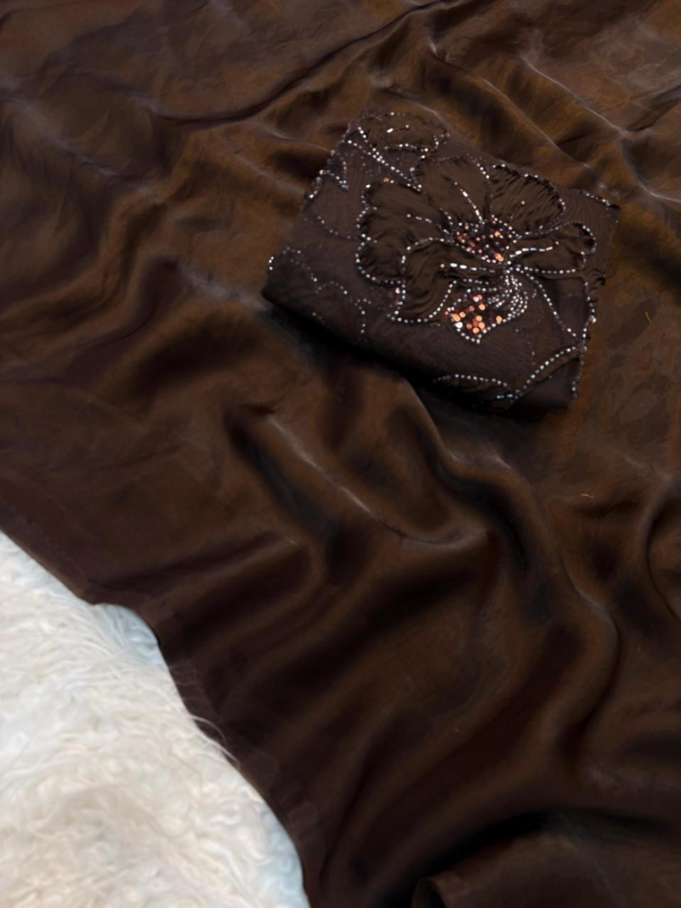 Dark Chocolate Saree