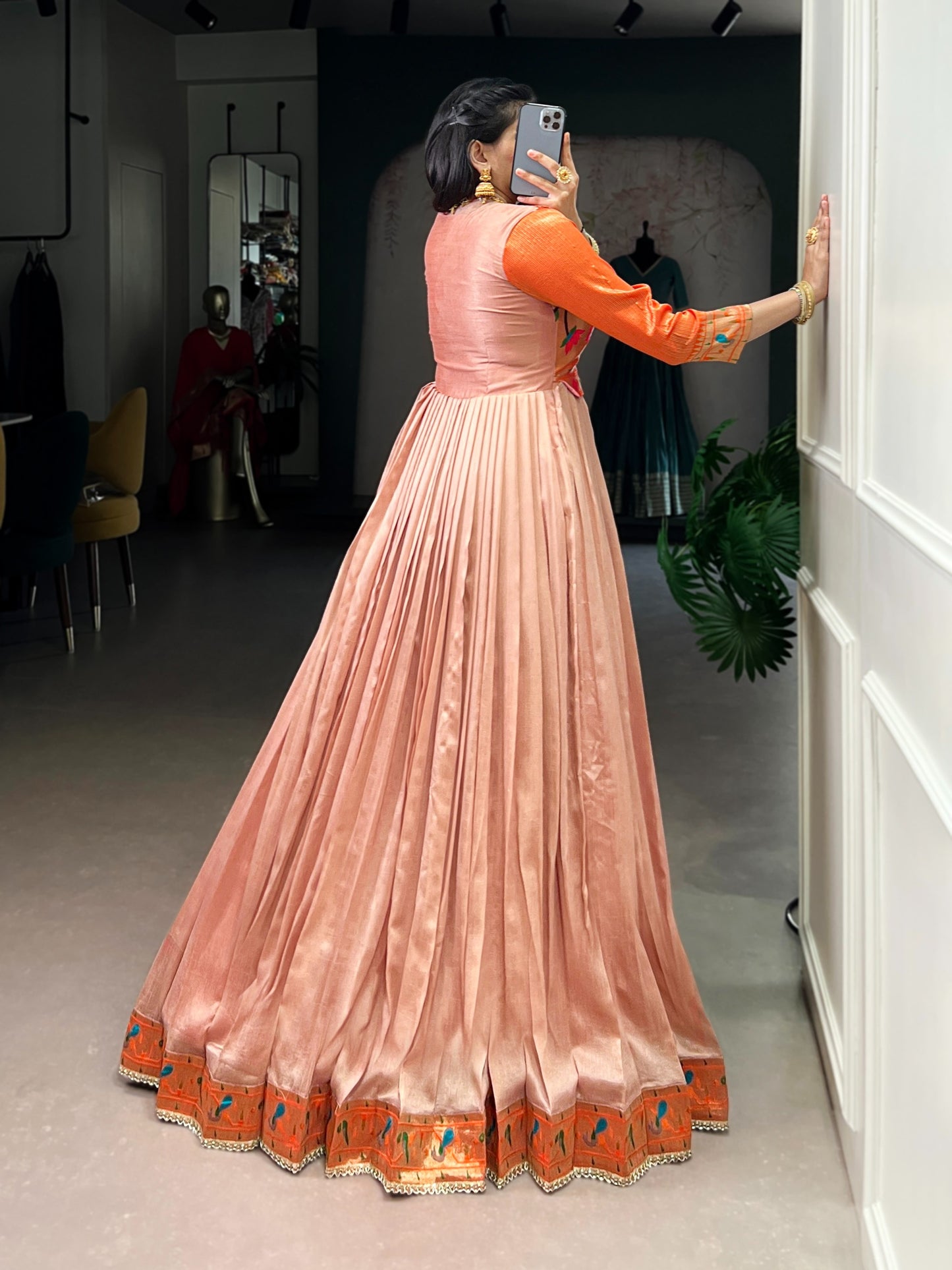 Peach Princess Anarkali