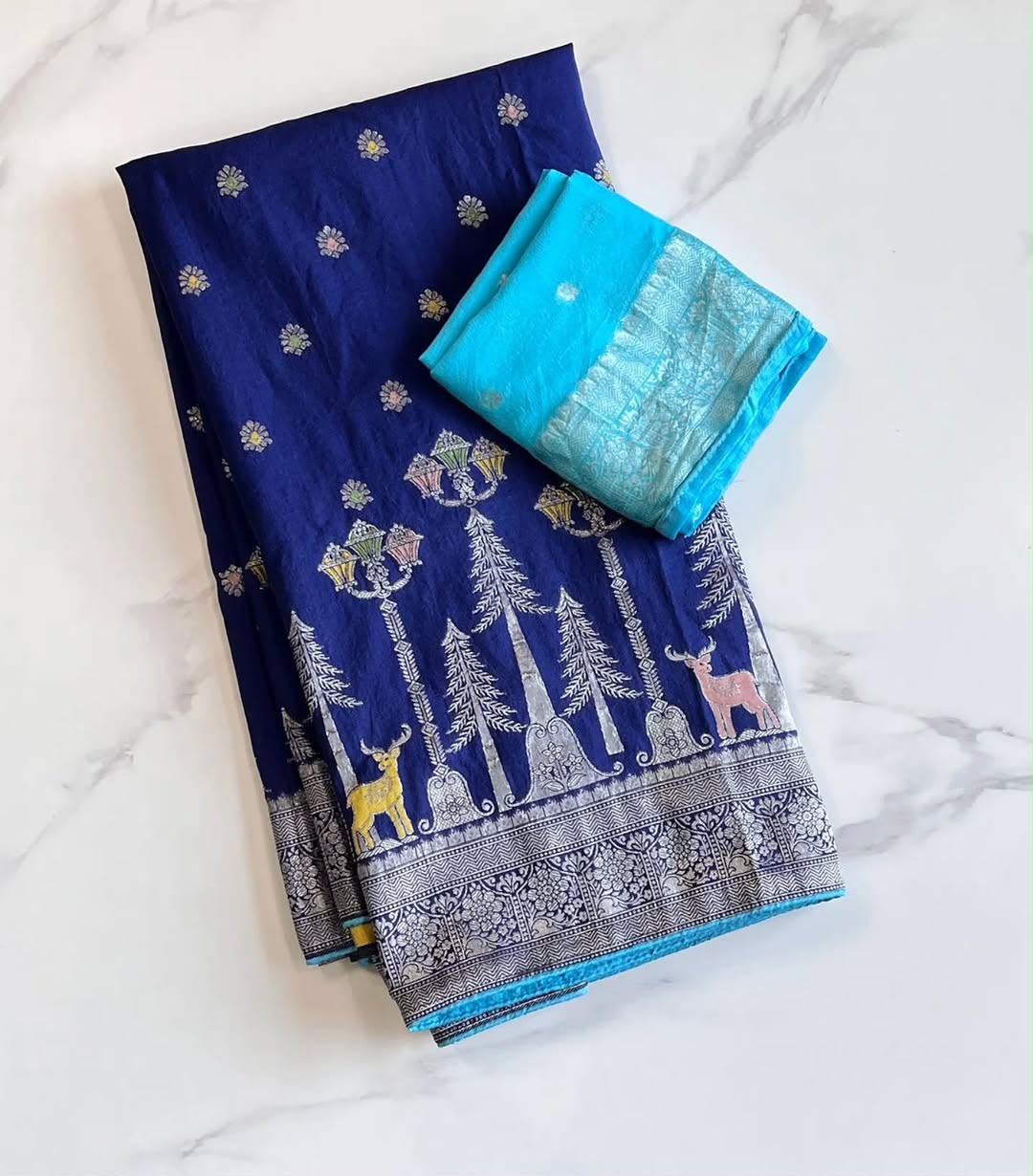 Mangalagiri pattu Rich pallu saree