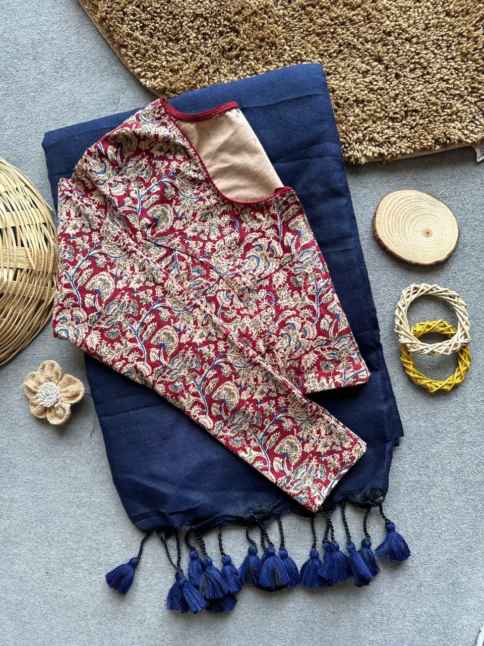 Khadi Stretchable Saree& Blouse 2