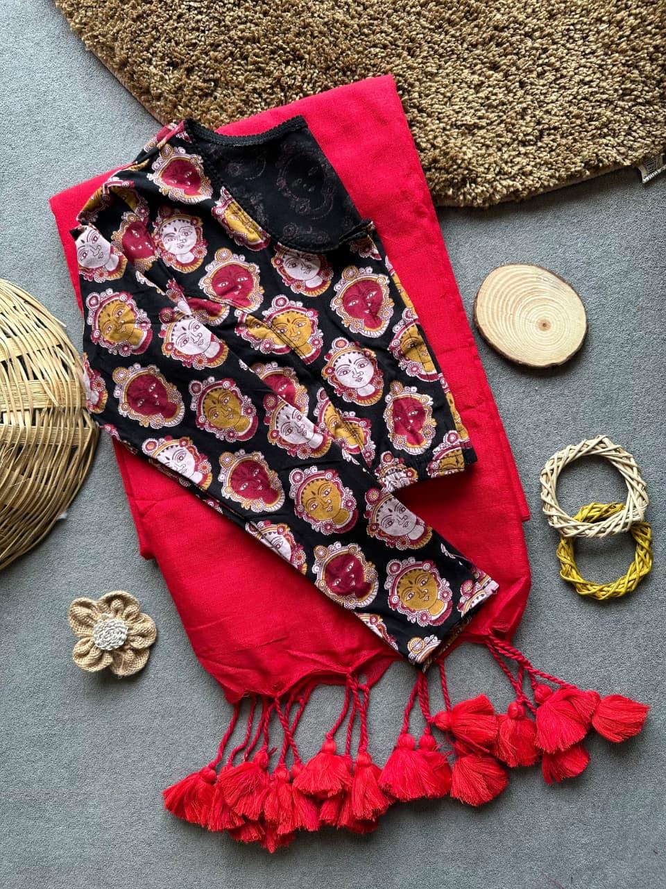 Khadi Stretchable Saree& Blouse 2