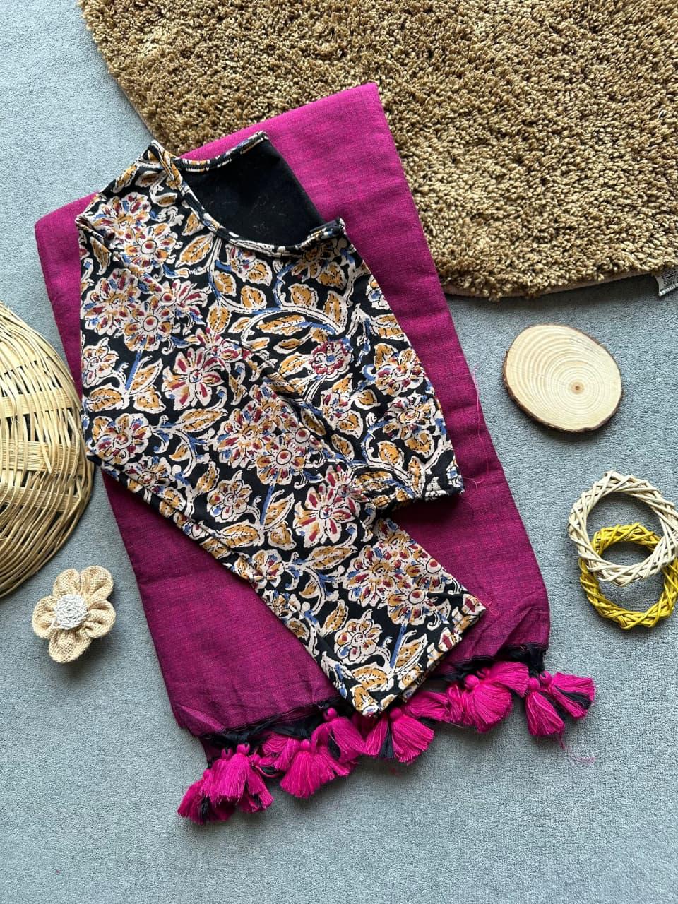 Khadi Stretchable Saree& Blouse 2