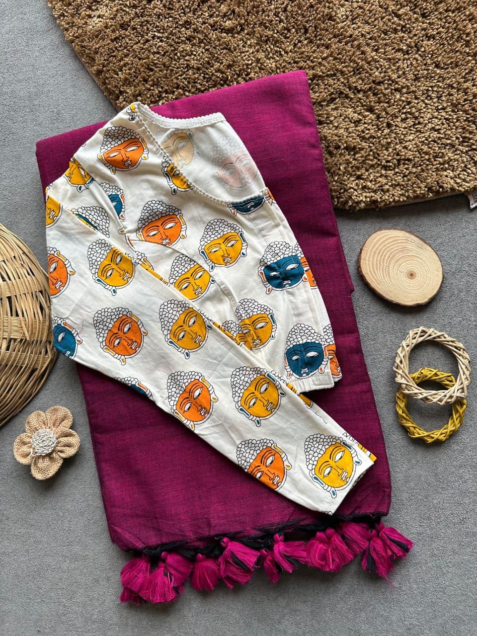 Khadi Stretchable Saree& Blouse 2