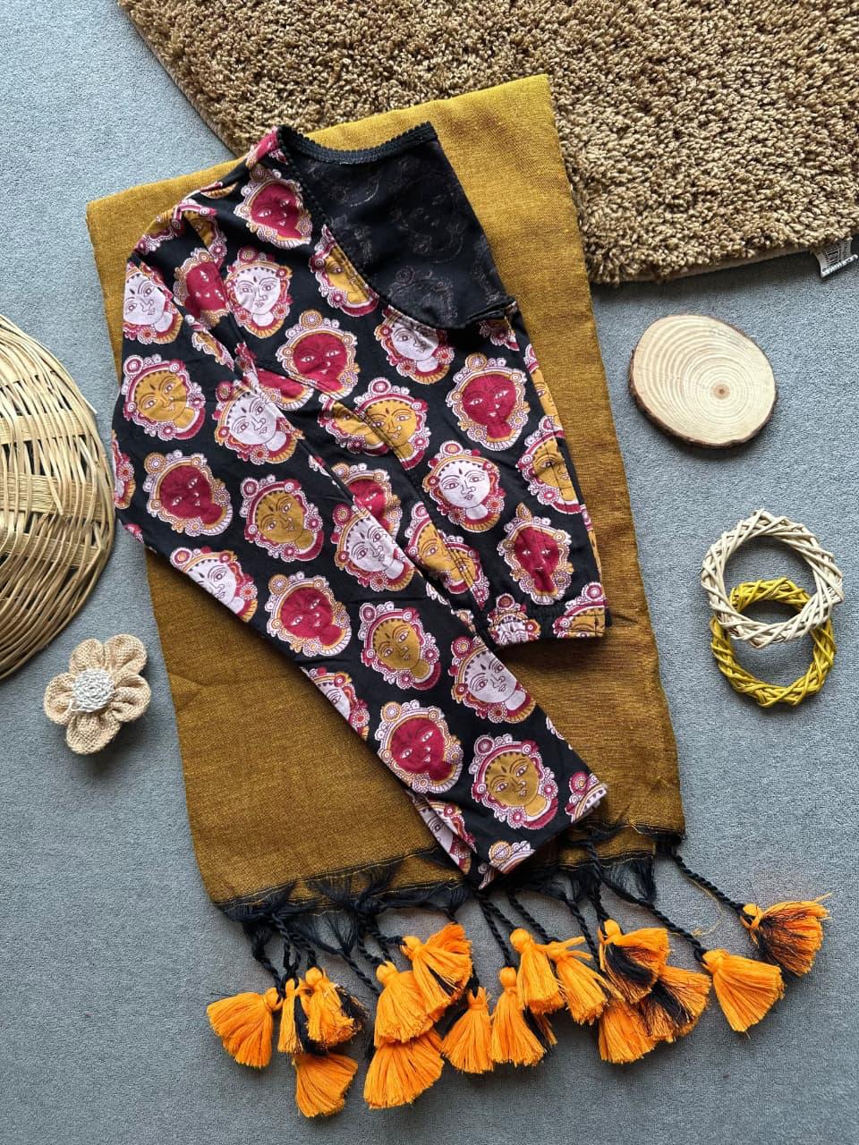 Khadi Stretchable Saree& Blouse 2