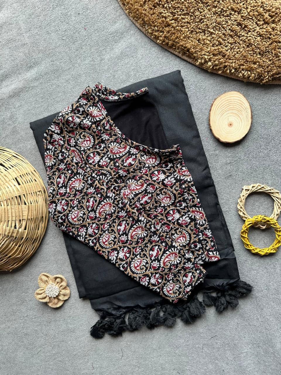 Khadi Stretchable Saree & Blouse 1