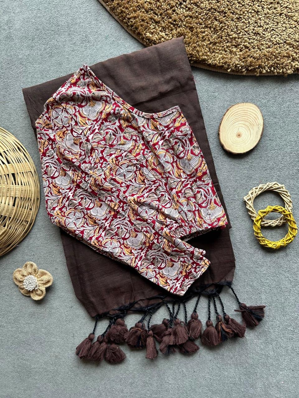 Khadi Stretchable Saree& Blouse 2