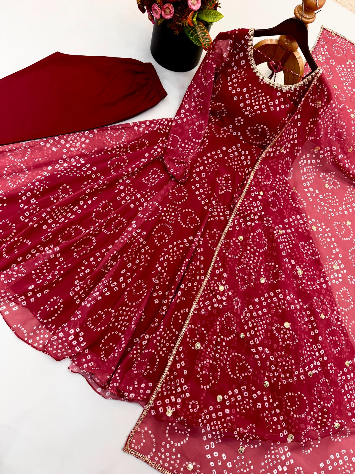 Red Rose Anarkali