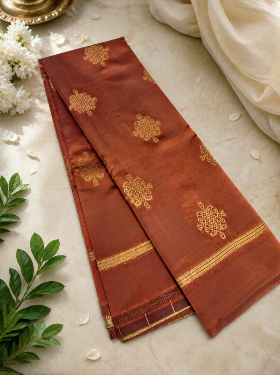 Kolam Art Silk Saree