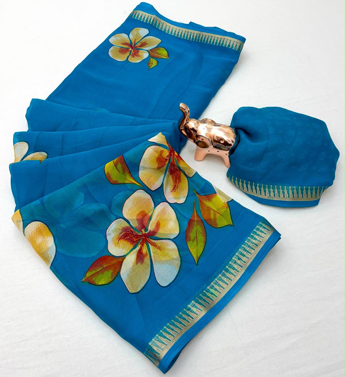 Flower Printed Saree