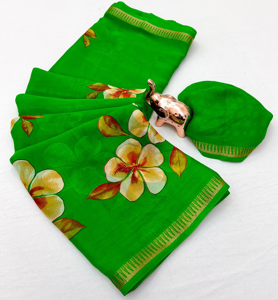 Flower Printed Saree