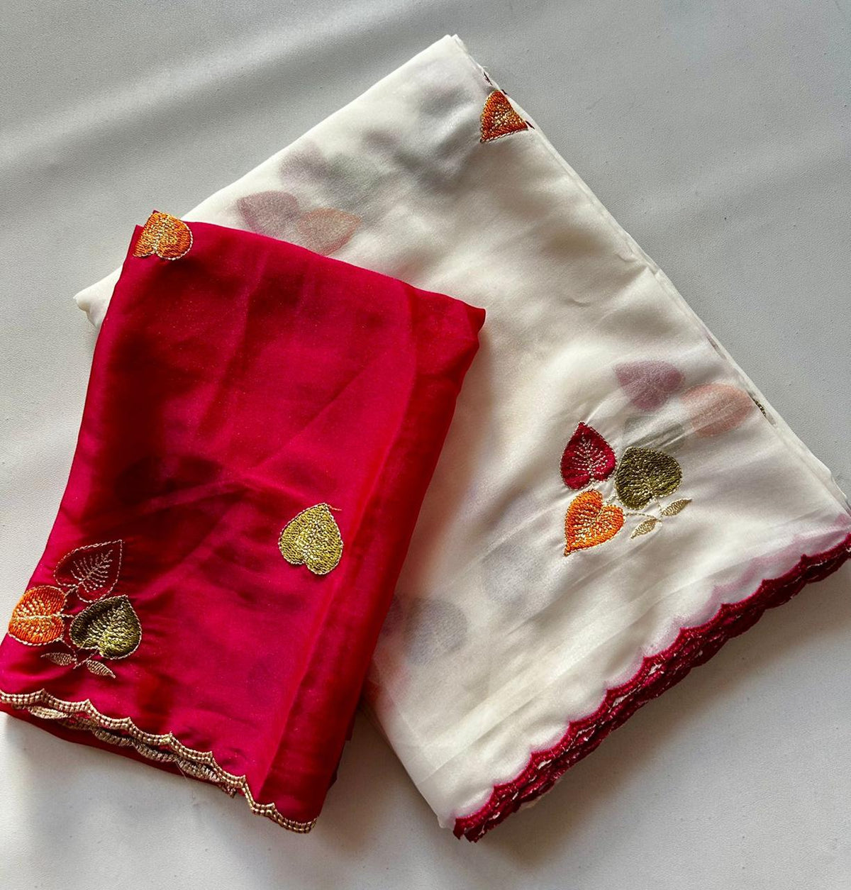 Emroided  Worked Saree & Blouse