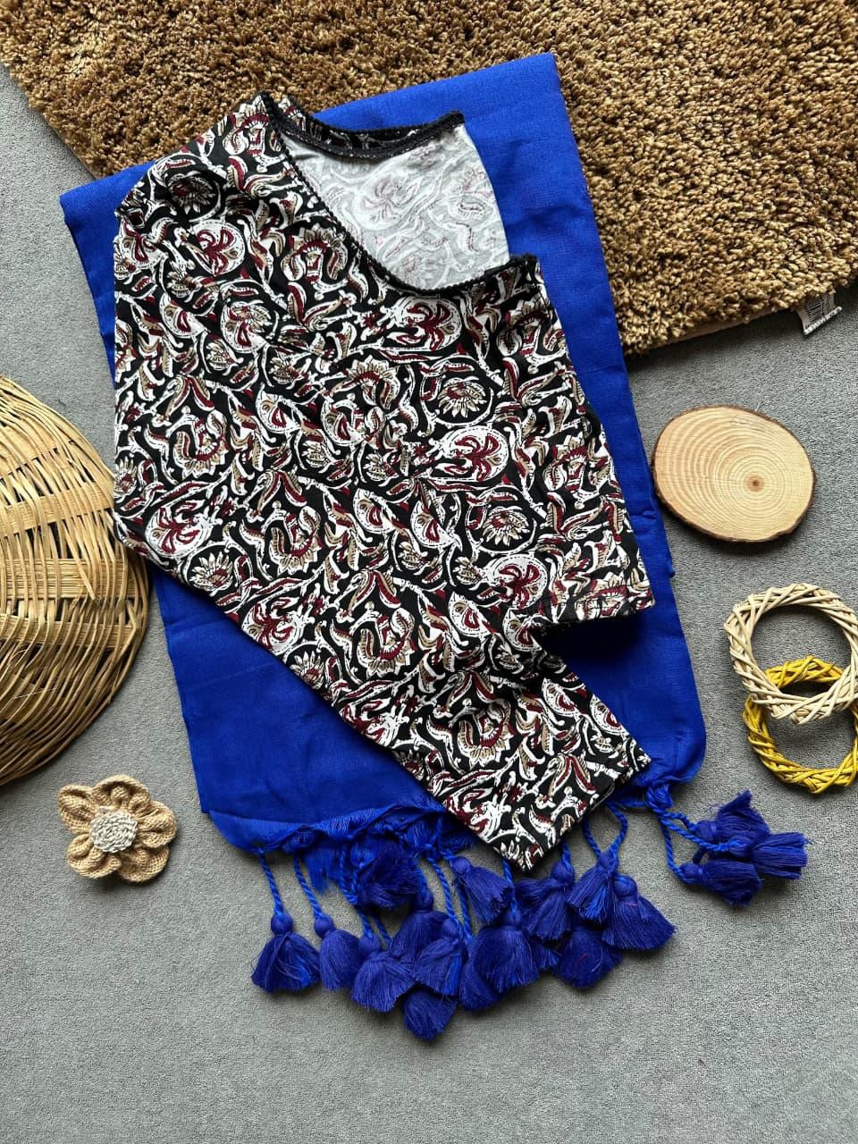 Khadi Stretchable Saree & Blouse 1