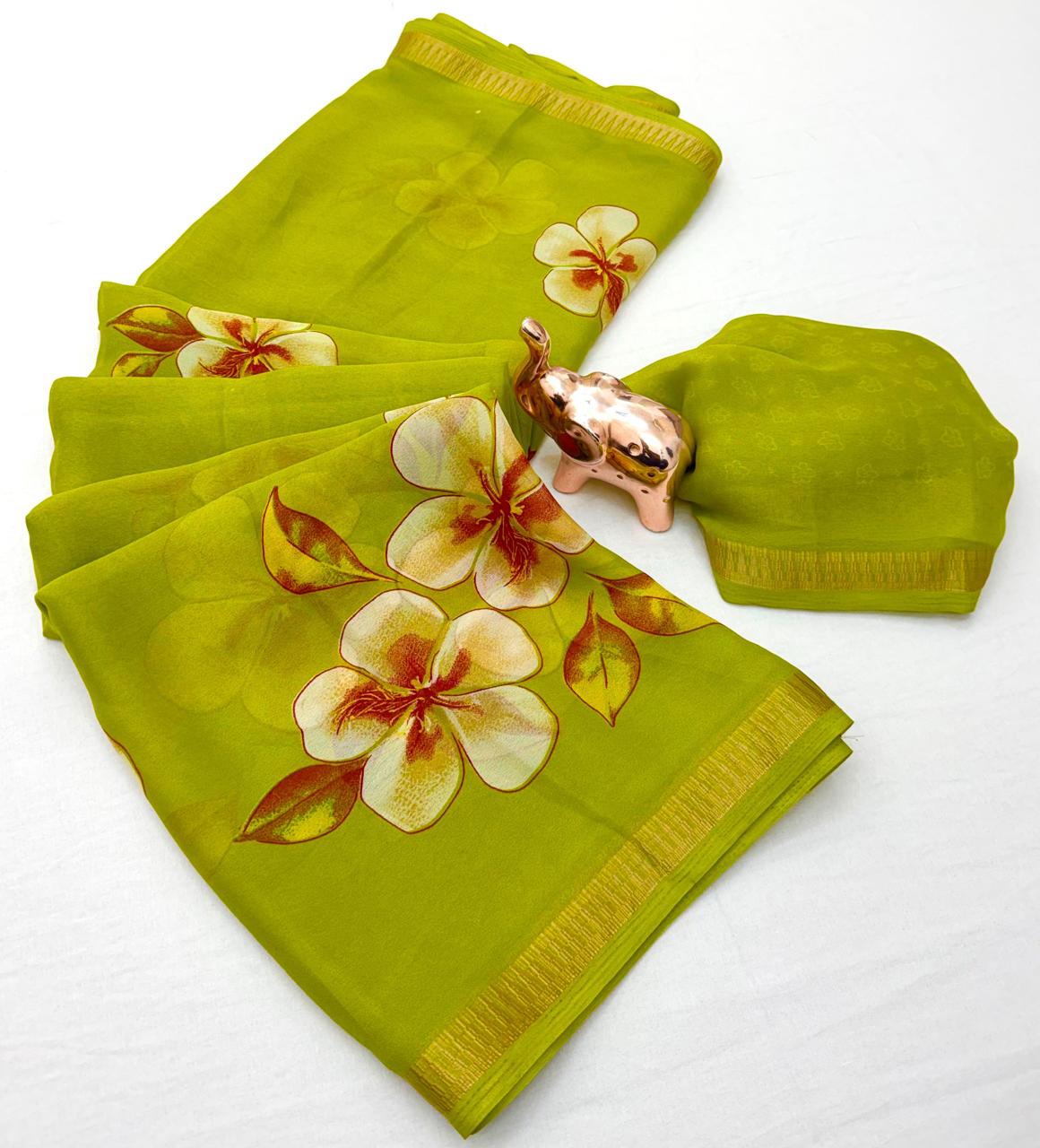 Flower Printed Saree