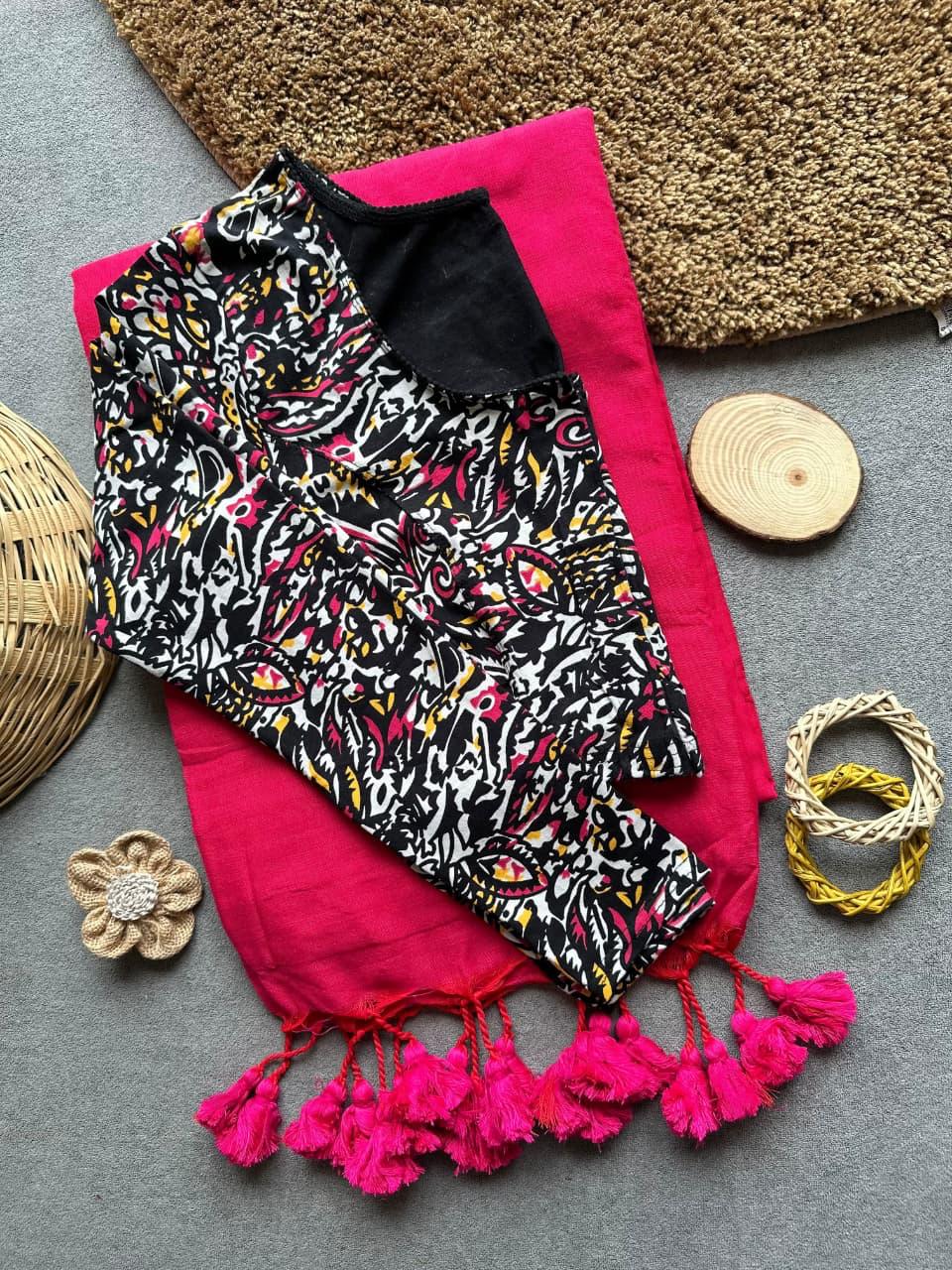 Khadi Stretchable Saree & Blouse 1