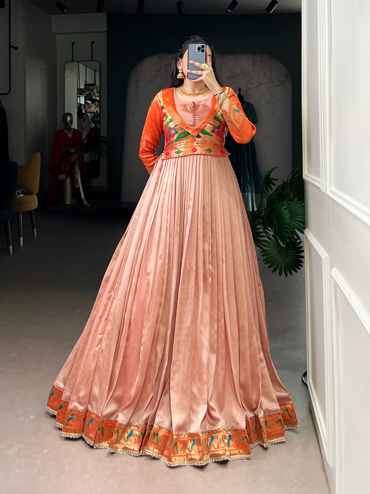 Peach Princess Anarkali