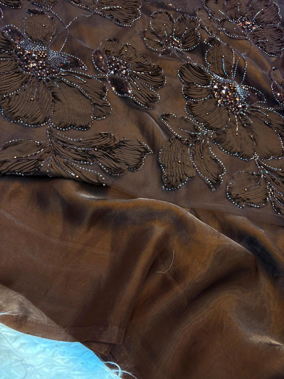 Dark Chocolate Saree