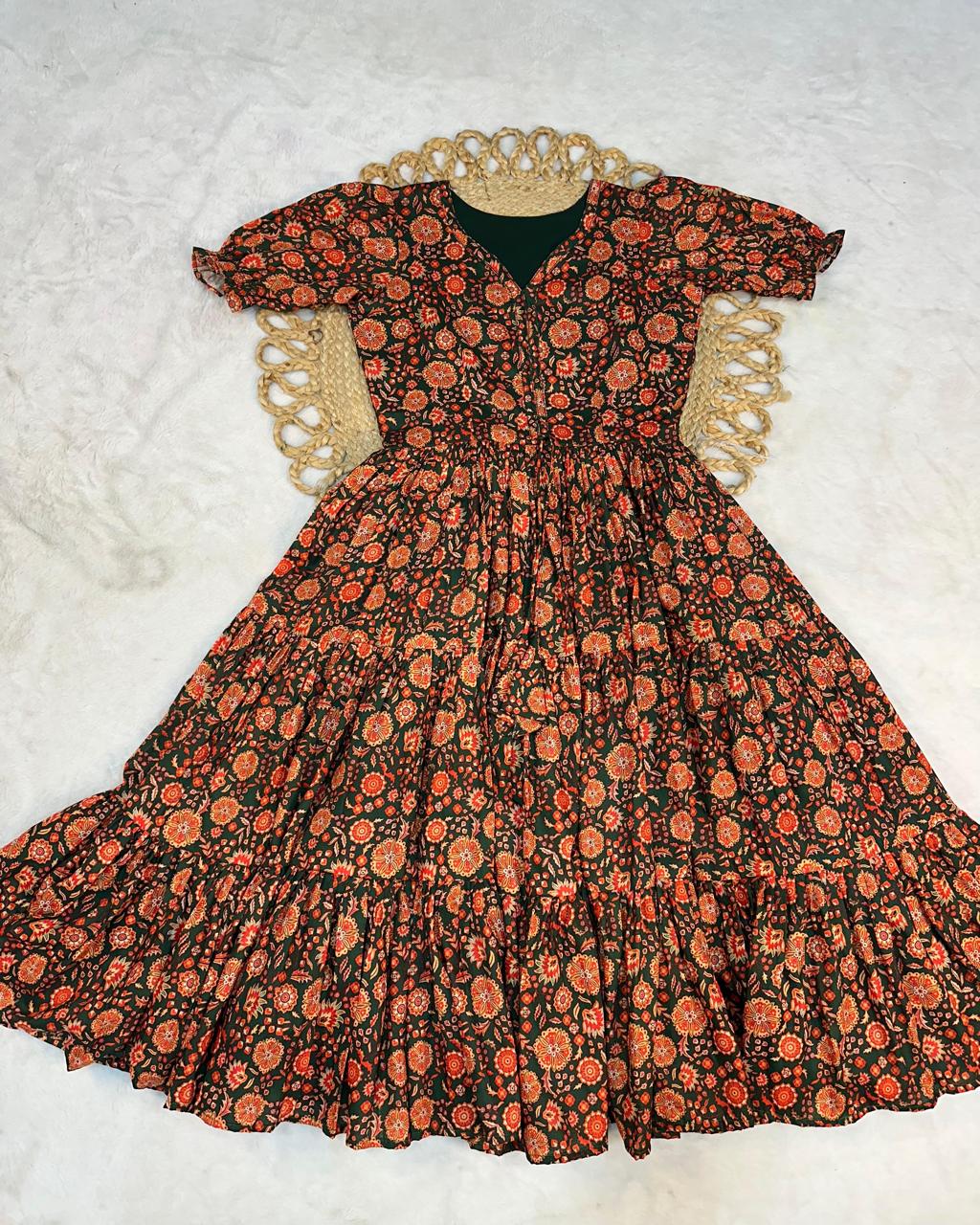 Floral Cotton Gown