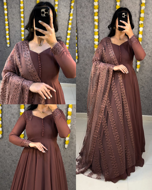 Designer Gown with Dupatta