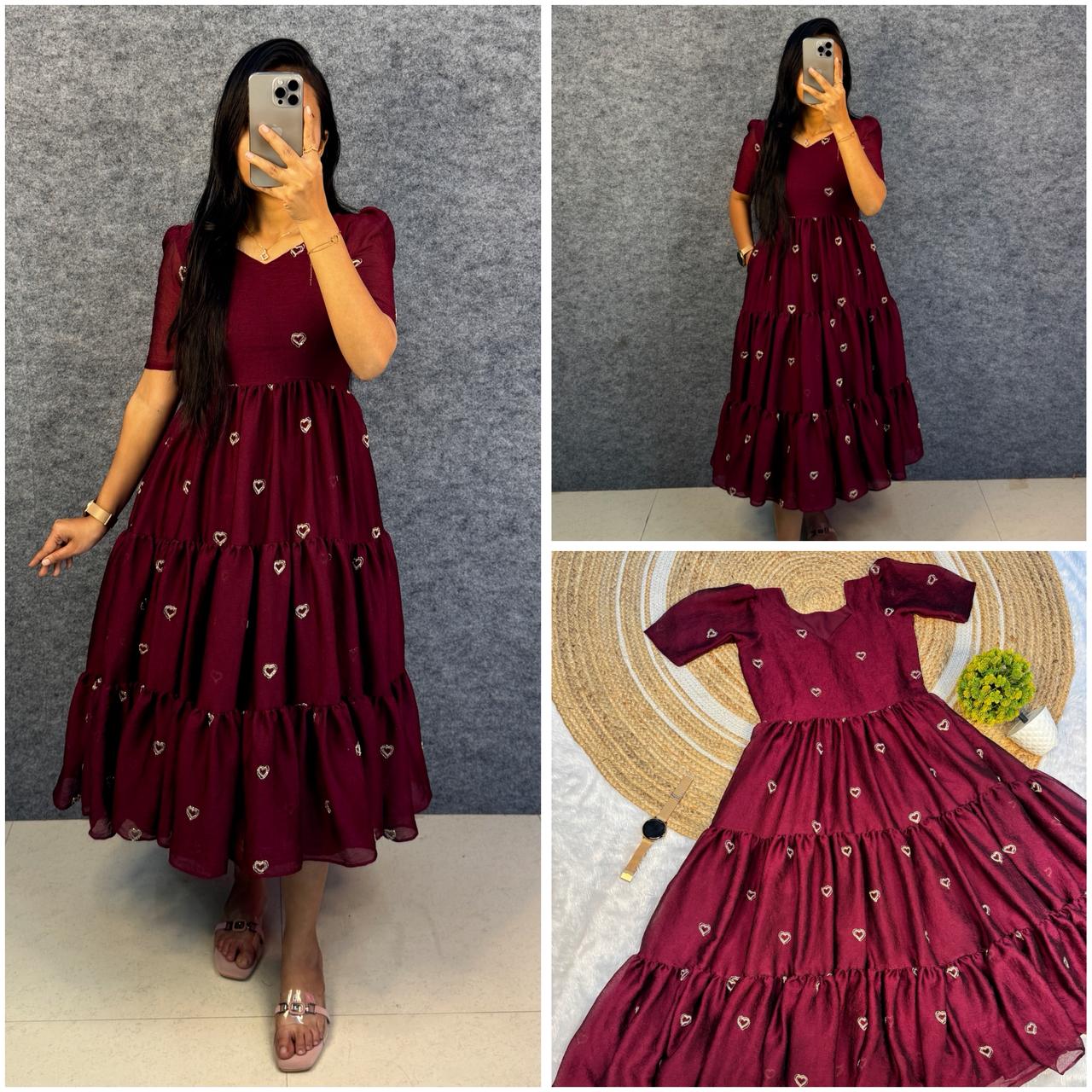 Heart shape frock