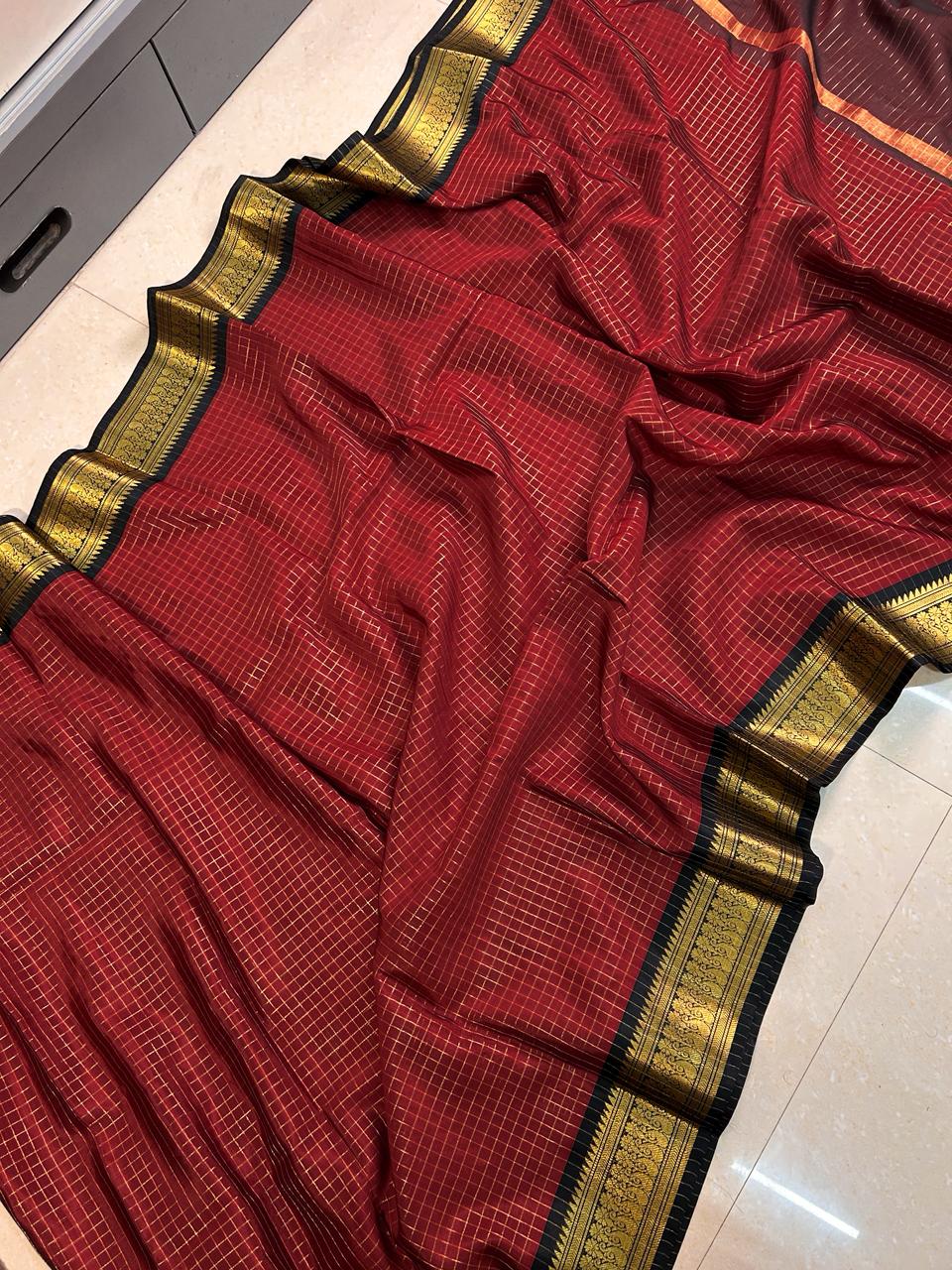 Semi katan saree