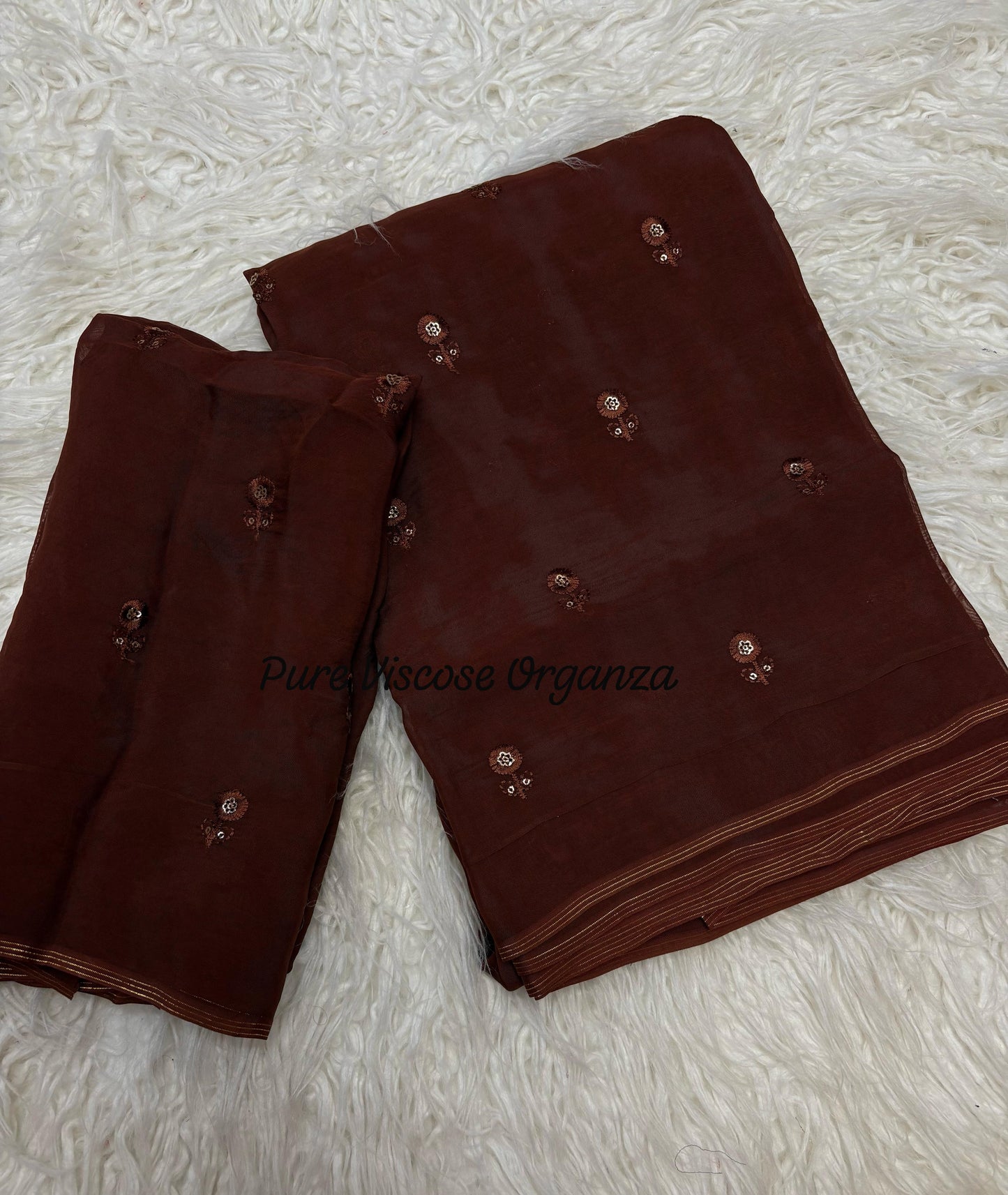 Pure Viscose Organza Saree with Elegant Butti Work Saree
