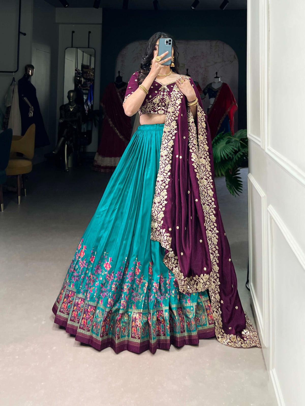 Tussar Silk Lehenga Set