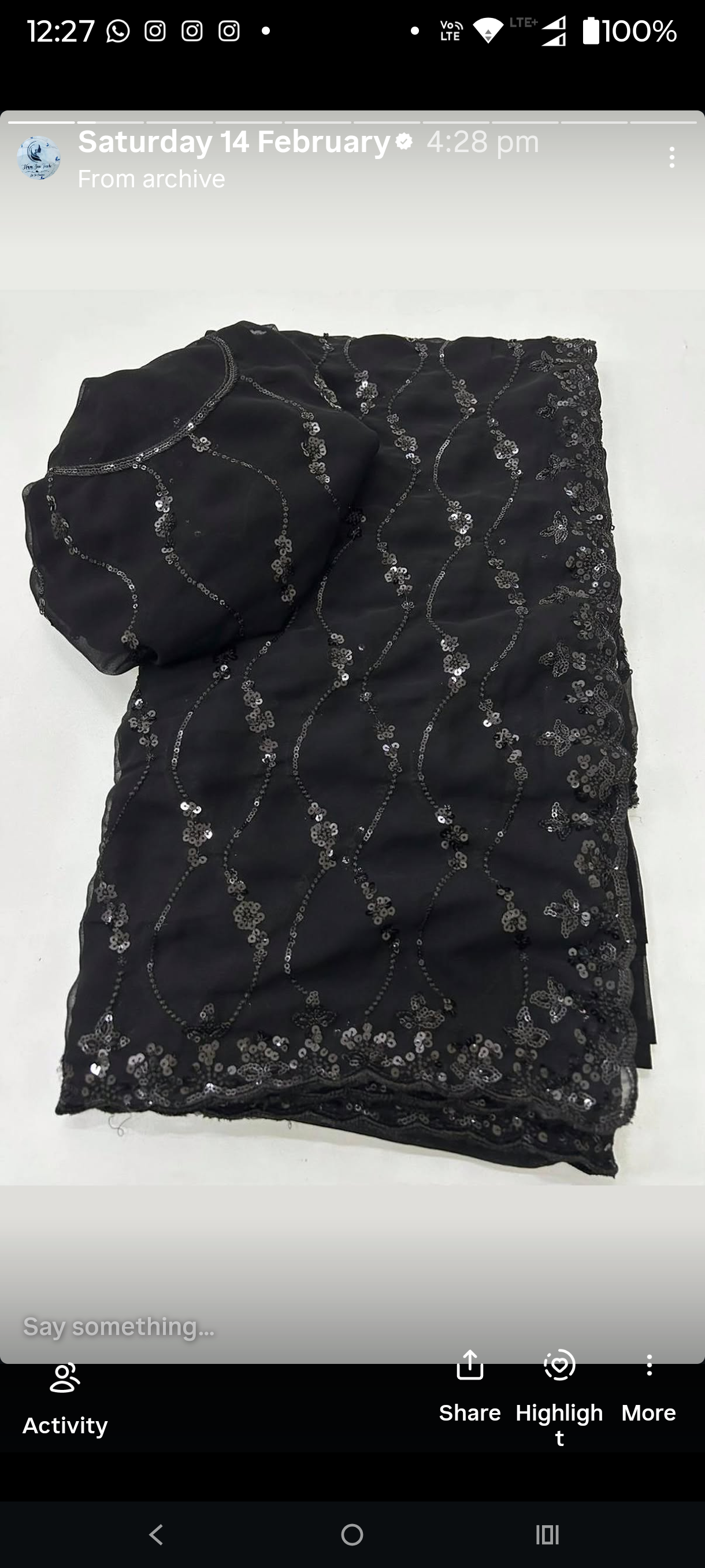 Black saree