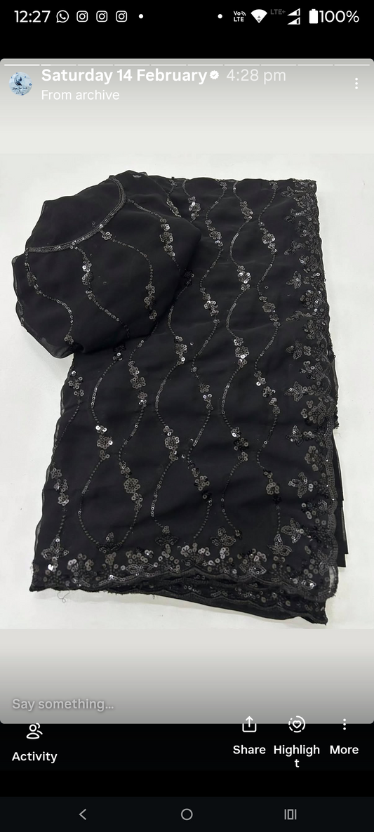Black saree
