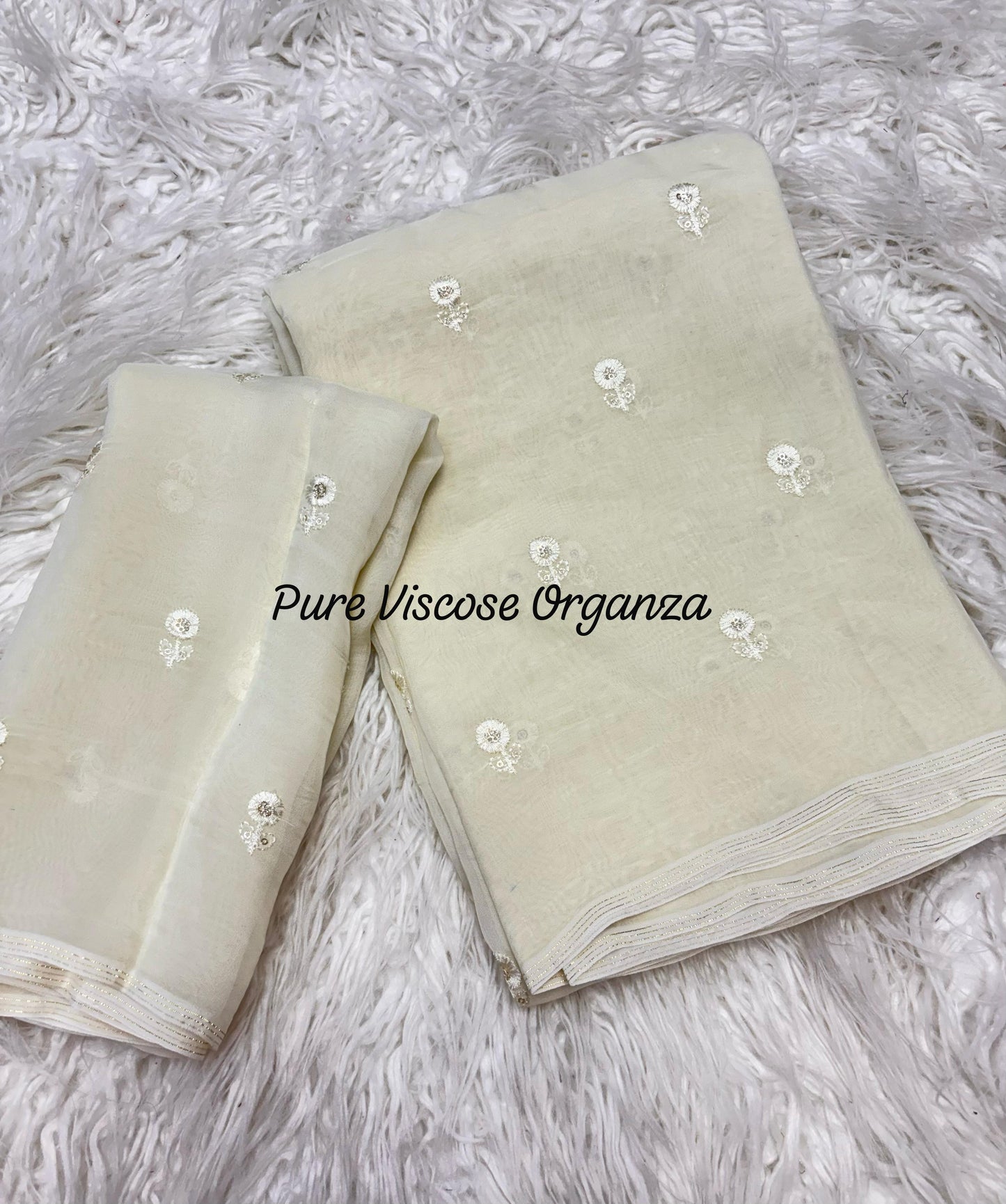 Pure Viscose Organza Saree with Elegant Butti Work Saree