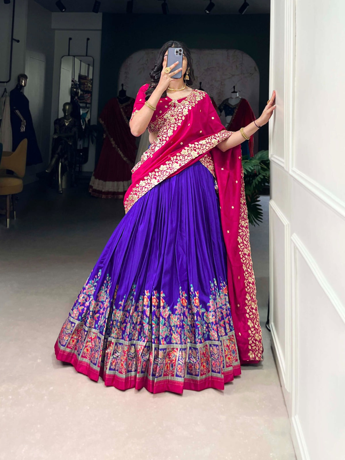 Tussar Silk Lehenga Set