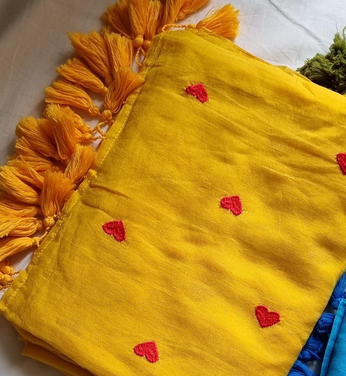 Heart Khadi Cotton Saree