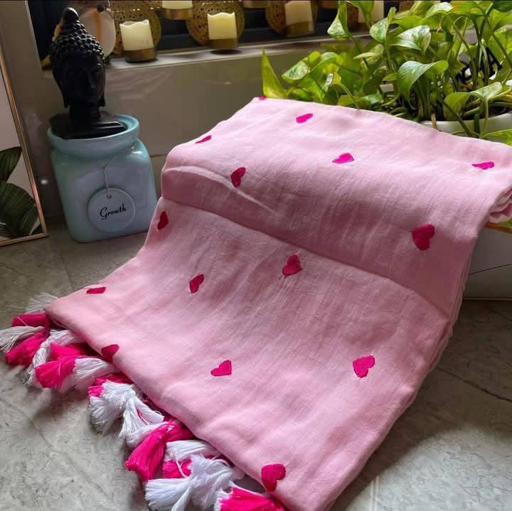 Heart Khadi Cotton Saree