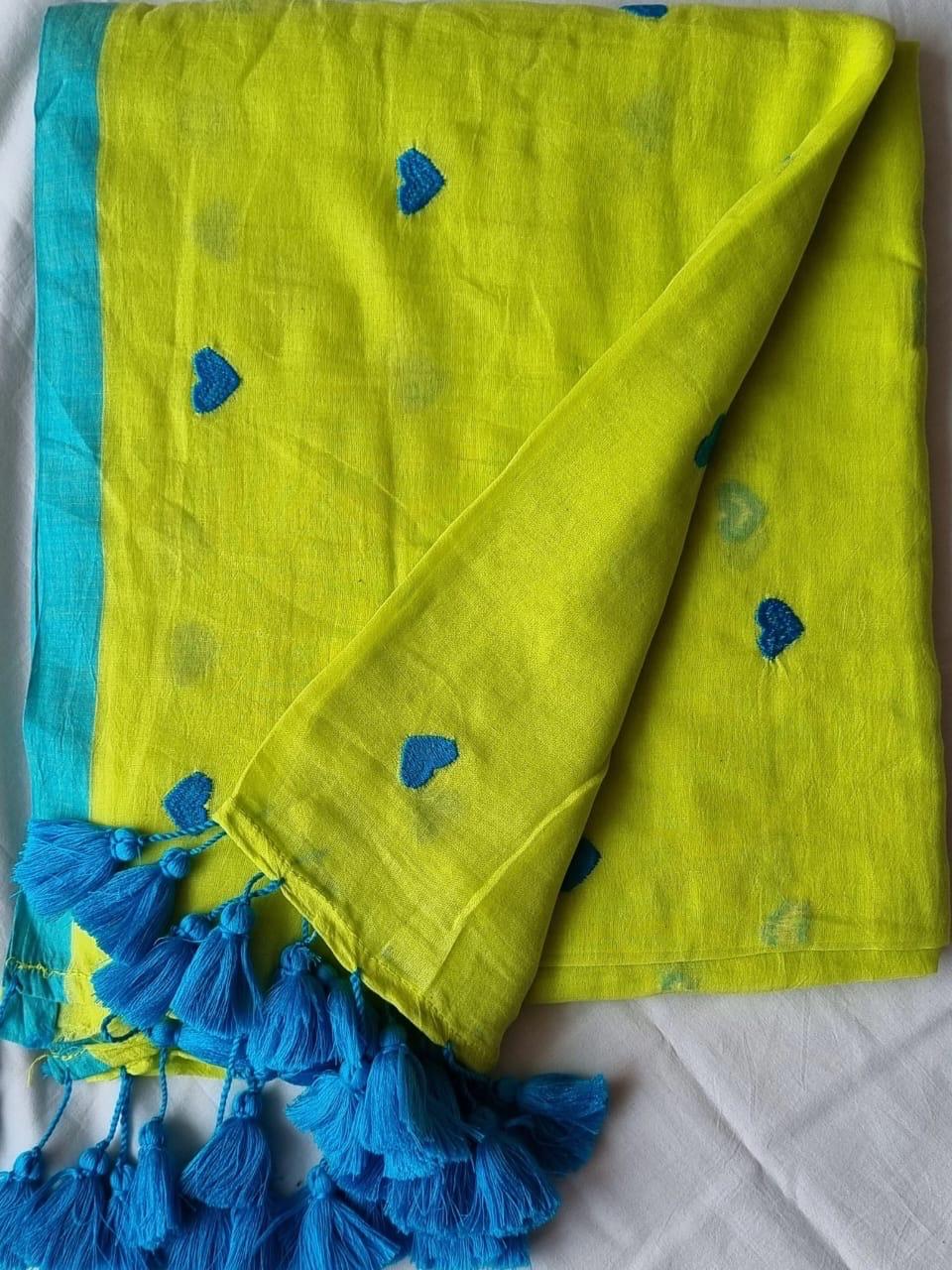 Heart Khadi Cotton Saree