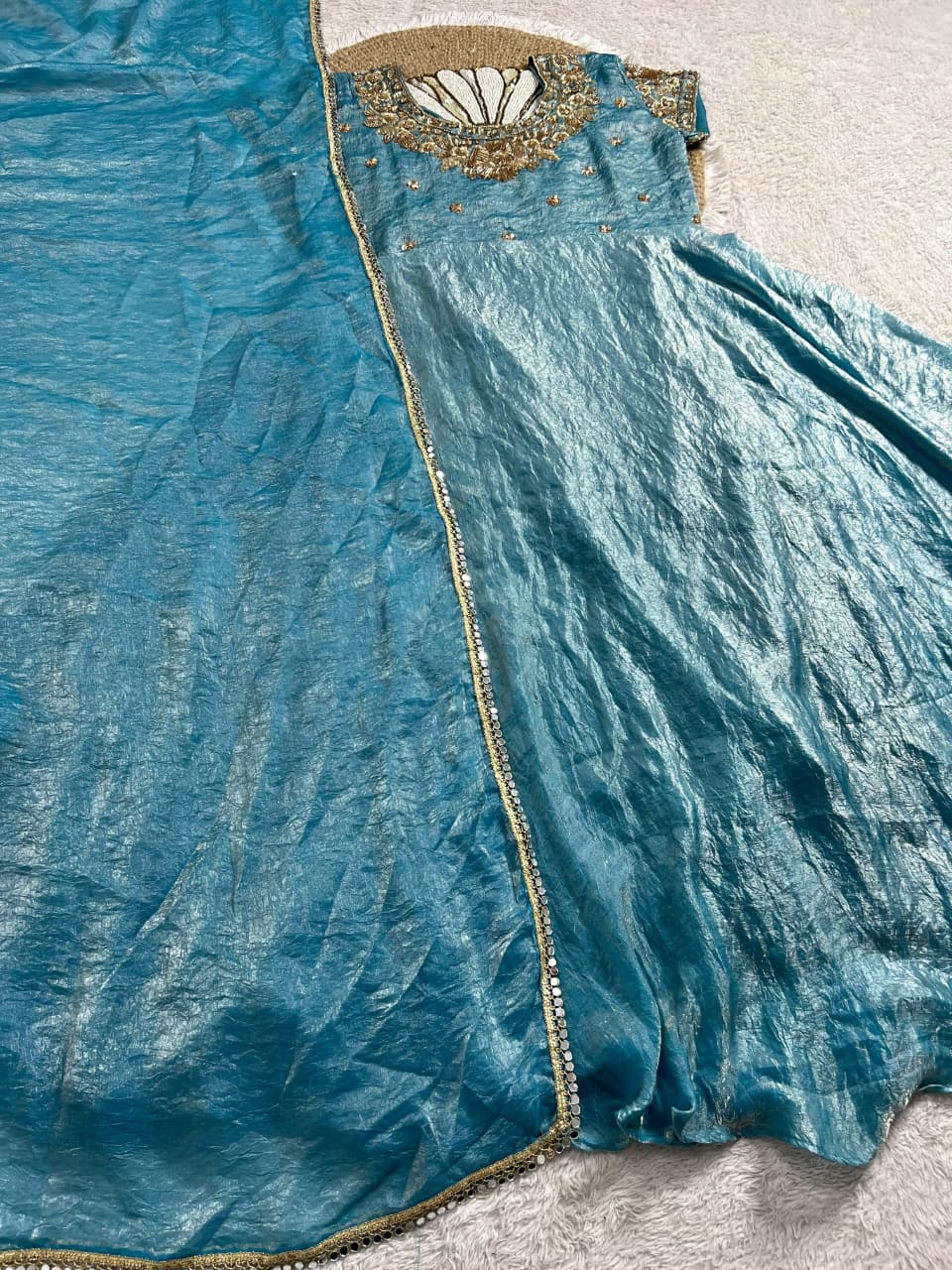Gown with Mirror Work